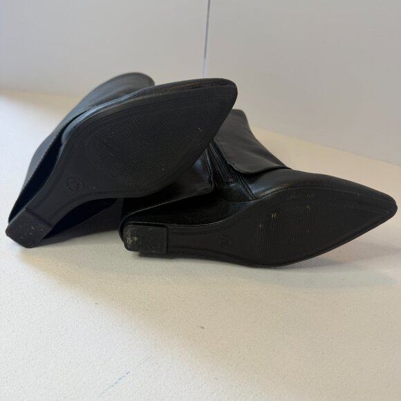 A New Day Rue Dress Boots Black Faux Leather Size 7.5 - Picture 8 of 9